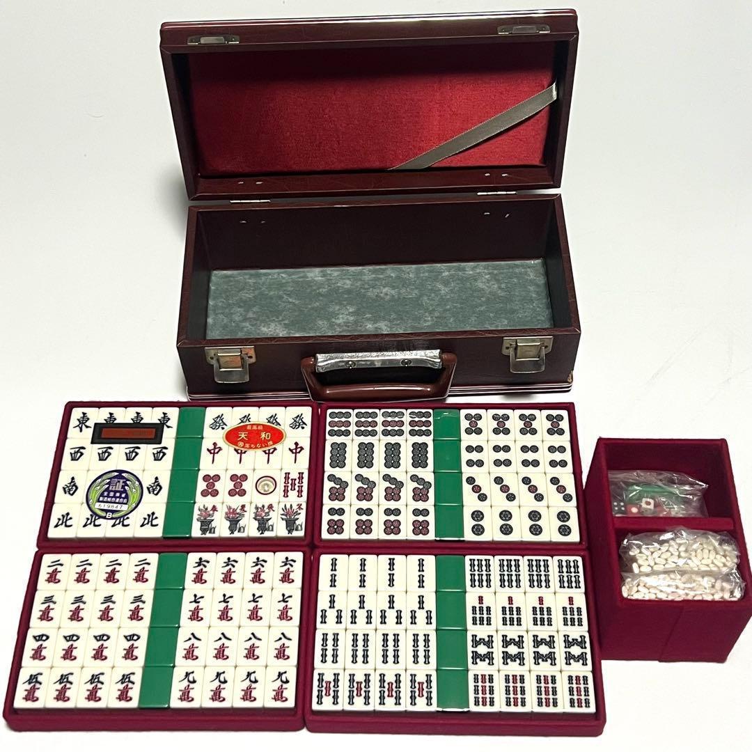 未使用 高級麻雀牌 天和 キングバード 背緑 Japanese Mahjong - メルカリ