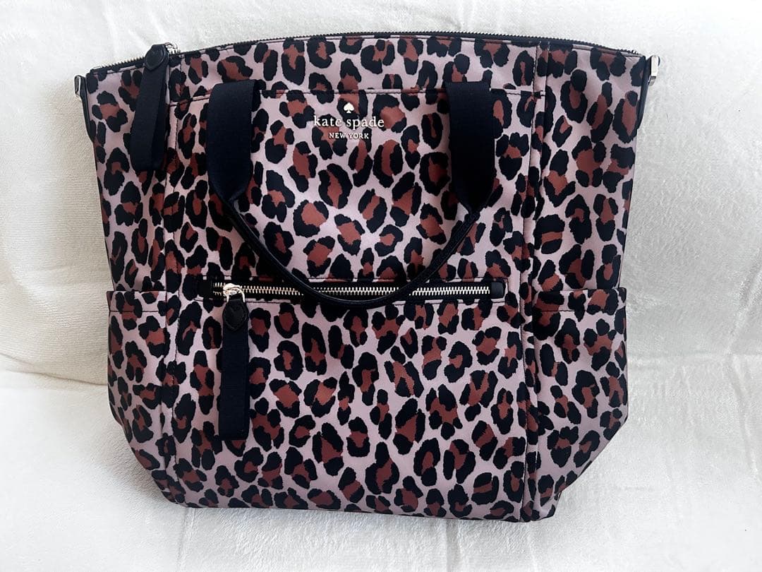 ケイトスペード レオパード ヒョウ柄 2way キャリーオンバッグ ハンドバッグ kate spade NEW YORK（ケイト・スペード ニューヨーク） ケイト