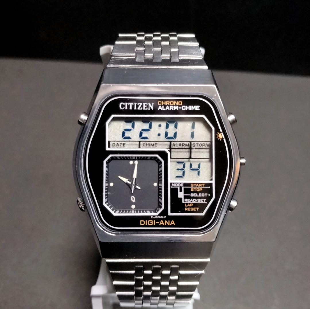 希少!【80's VTG】シチズン クォーツ デジアナ アラーム/チャイム