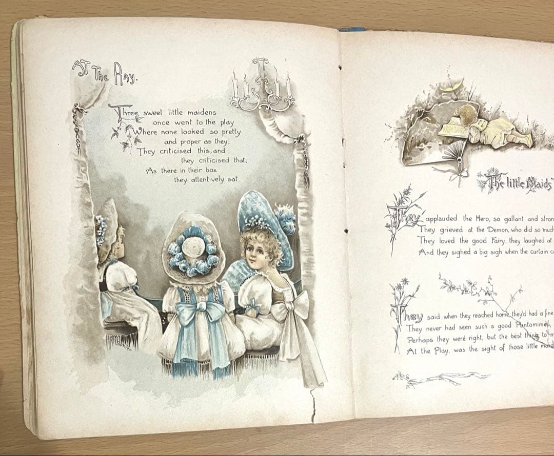 No316 希少 古書 洋書 絵本 児童書 アンティーク ビクトリア 詩集 童謡