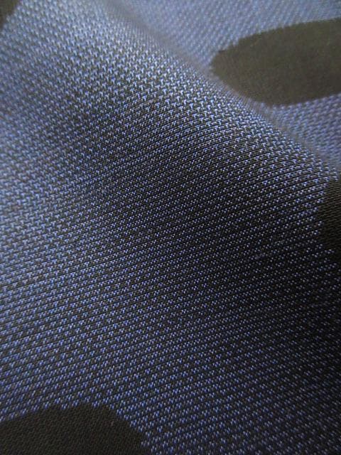 着用少ない！美品＊純泥染＊9マルキ＊本場大島紬＊黒＆青＊着物