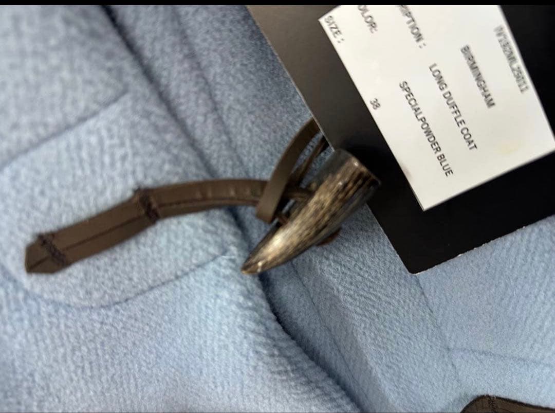 INVERTERE 未使用サンプル品INVERTERE ダッフルコートBIRMINGHAM水色38