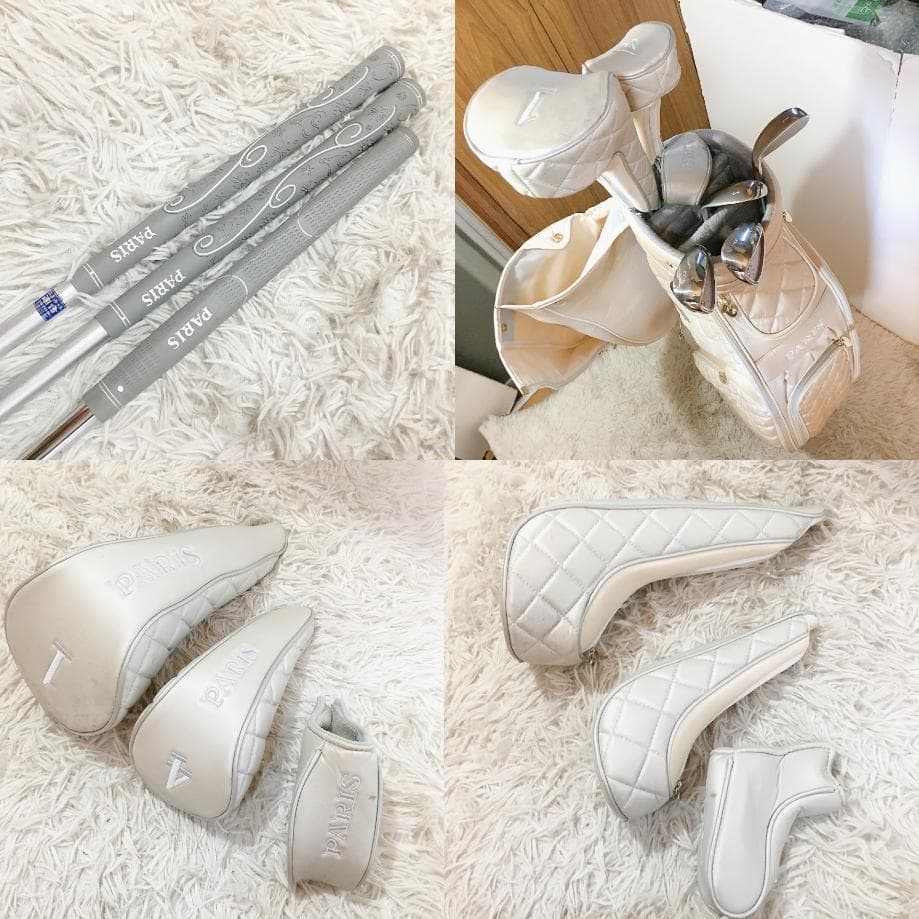 PARIS ゴルフセットレディース パリス キャディーバッグ ホワイト