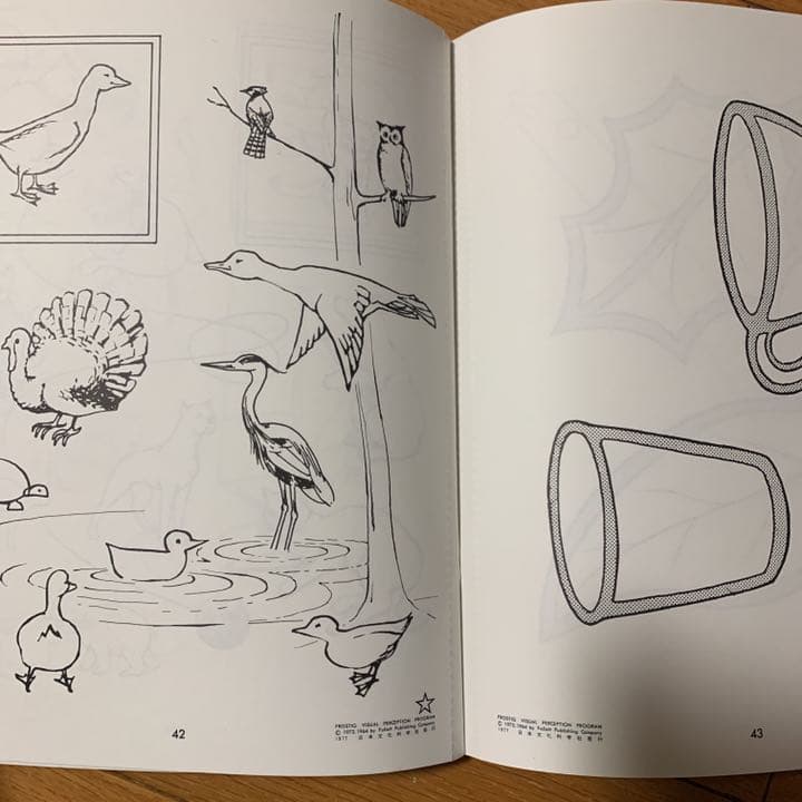 フロスティッグ視知覚能力促進法、学習ブック 初級、中級，上級用 全6