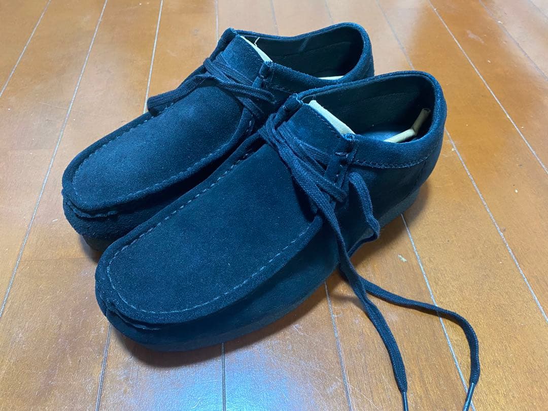 クラークスワラビーEVOウォータープルーフ ブラックUK7 1/2(25.5㎝) Clarks（クラークス） デッキシューズ WallabeeEVO WP / ワラビー