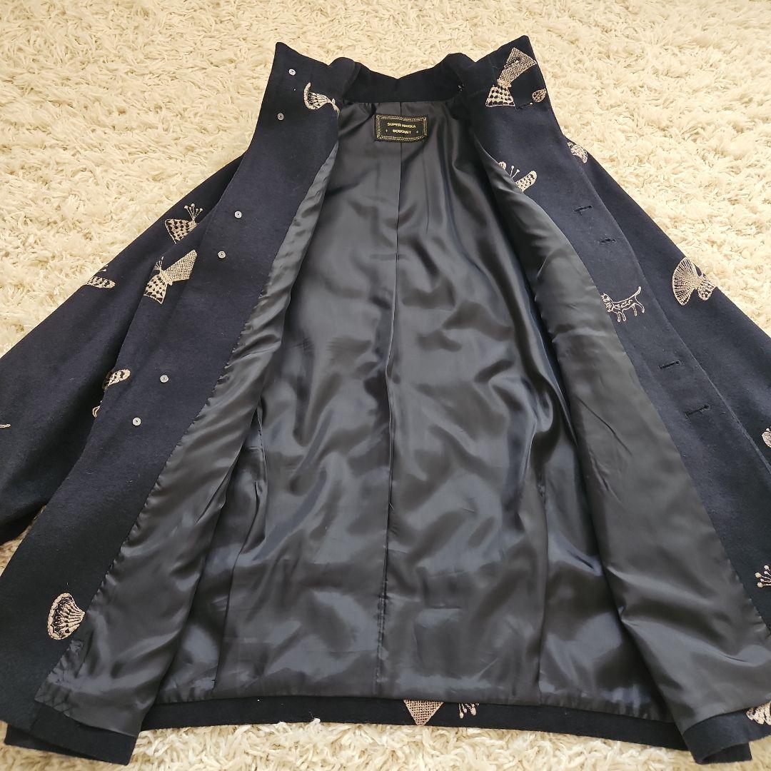 スーパーハッカ フィーユ 保坂優子さん 刺繍 ウール混コート - メルカリ