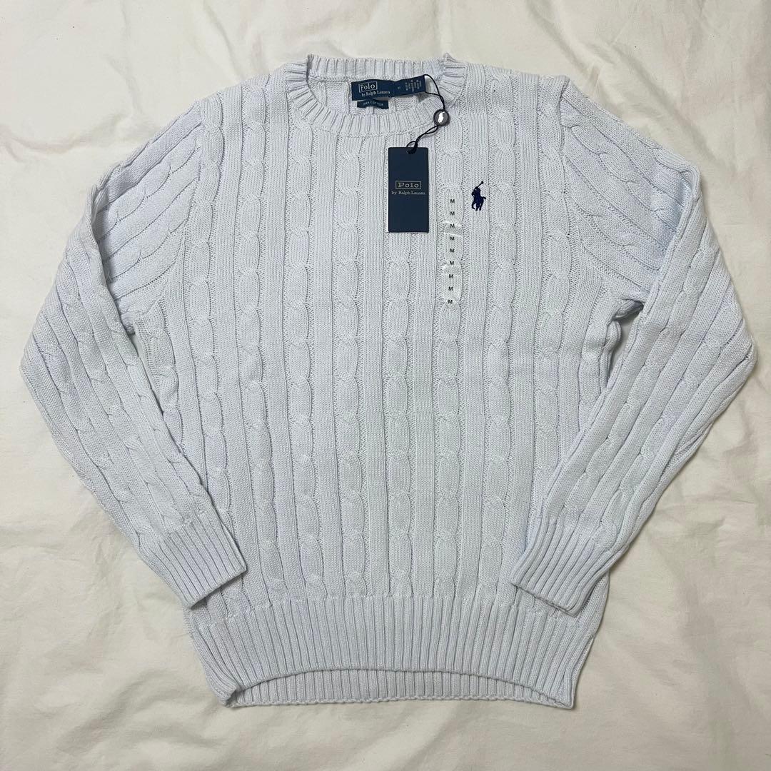 新品未使用•タグ付き】ポロラルフローレン ケーブルニットセーター S