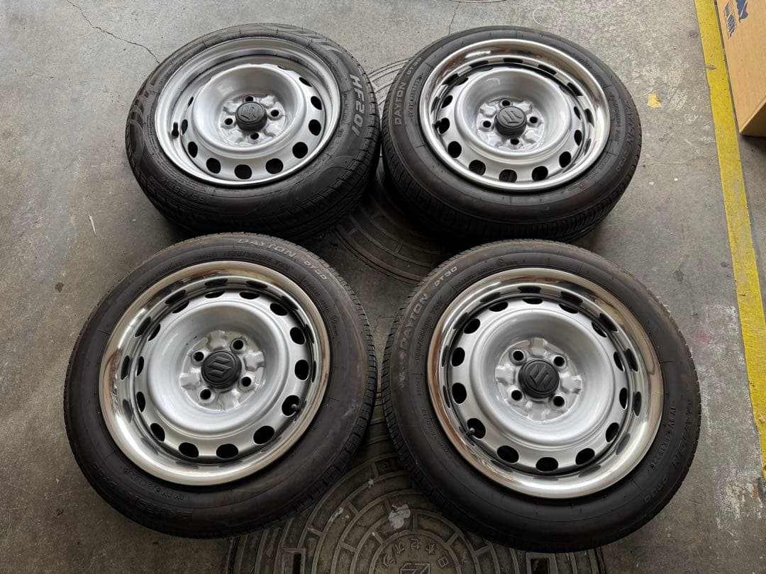 デミオ純正鉄チン14インチ 6j+45 流用 タイヤセット155/65r14 - メルカリ