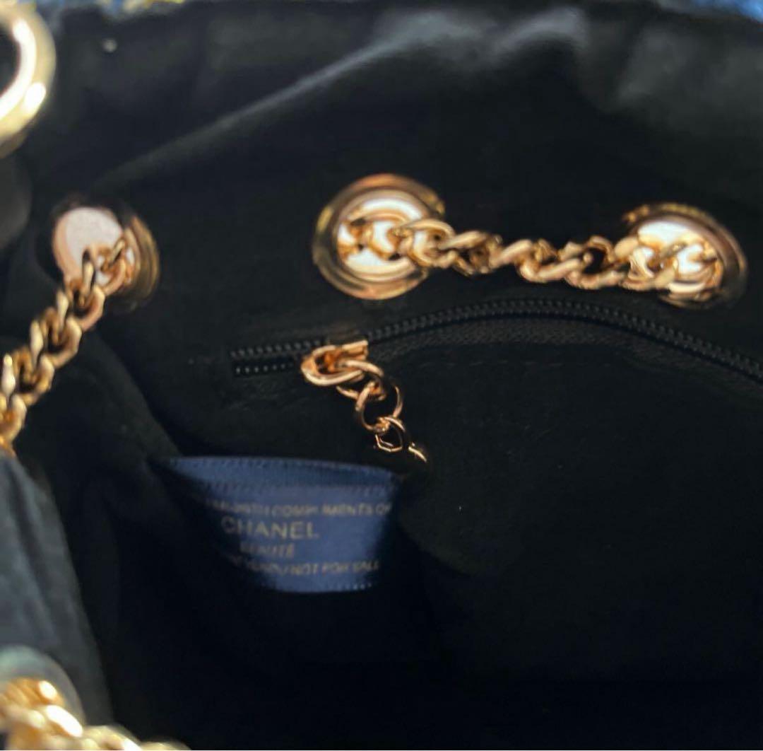 希少・レア・非売品 CHANEL ノベルティ ネイビー ツイード バケット