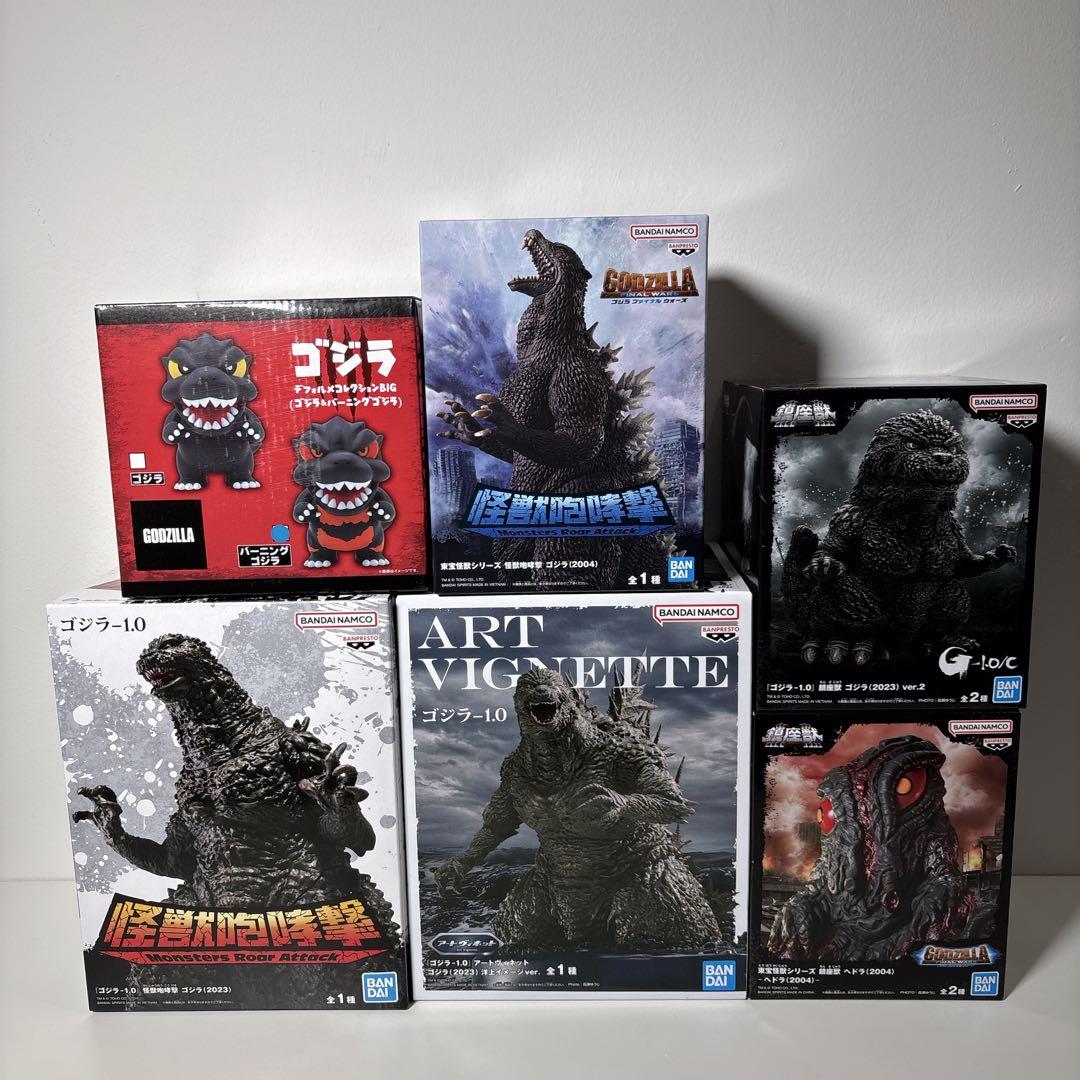 未開封 GODZILLA ゴジラ フィギュア 6体セット ゴジラ-1.0 ヘドラ ゴジラ-1.0：圧倒的造形のフィギュア 発光、サウンドギミック搭載
