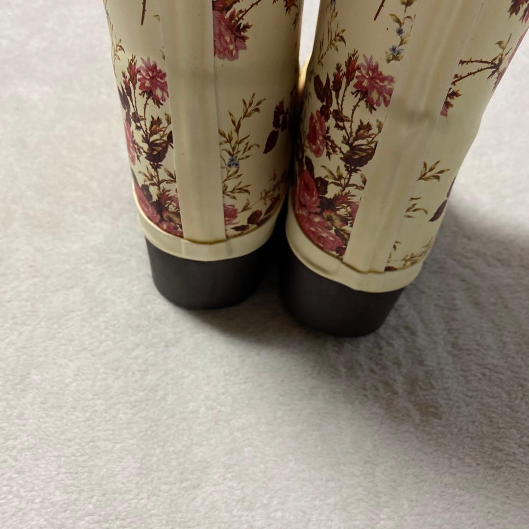 PINK HOUSE レインブーツ シューズ 長靴 花柄 ロング 23.5cm
