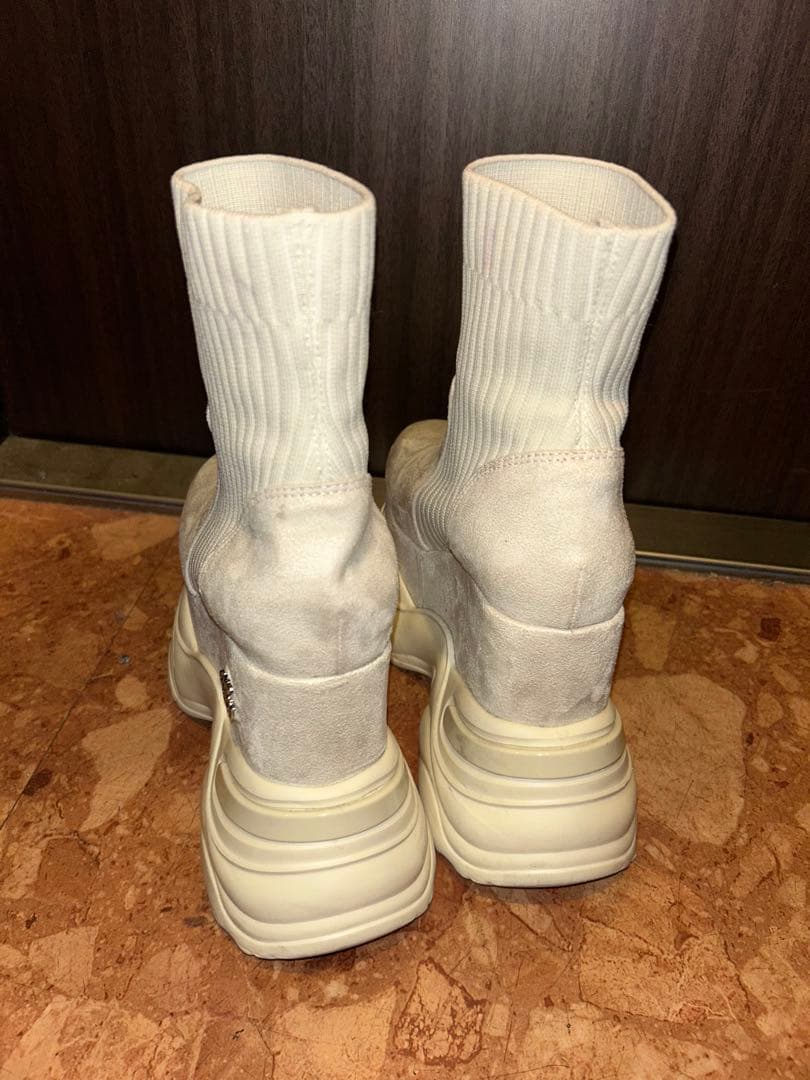 ミシェルマカロン ソックスライク厚底ブーツ michellMacaron XS - メルカリ