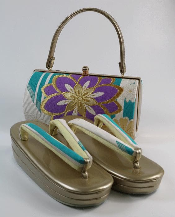 kon(๑╹ω╹๑ )kon　振袖用ゾーリバッグ　帯地　かかと高振袖　新品 振袖用ゾーリバッグ 帯地使用 かかと高（二段） 振袖 訪問着 袴 新品 F