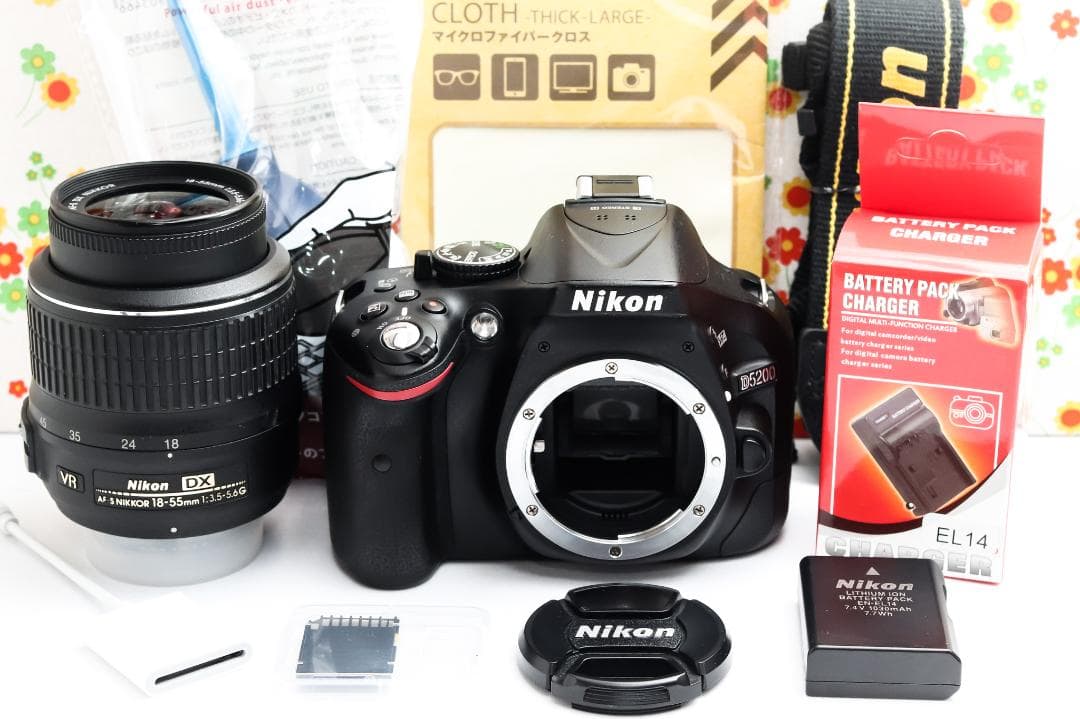 ニコン Nikon D5200☆高画質一眼レフ☆スマホ転送可☆動画撮影可