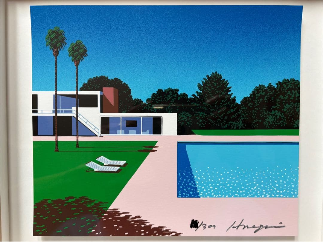 永井博 300枚限定 直筆サインナンバリング シルクスクリーン 額付 ナイアガラ 永井博 300枚限定 直筆サインナンバリング シルクスクリーン 額付