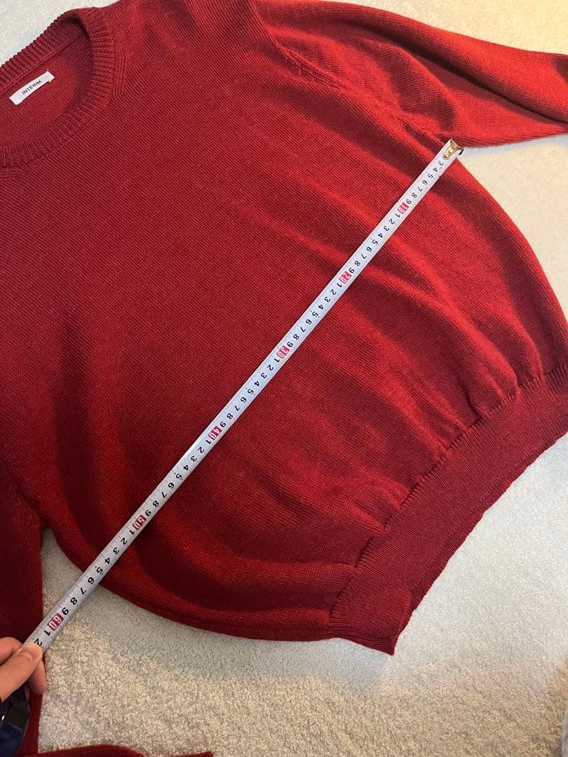 インテリム ウール アルパカ 7ゲージ クルーネック セーター ニット