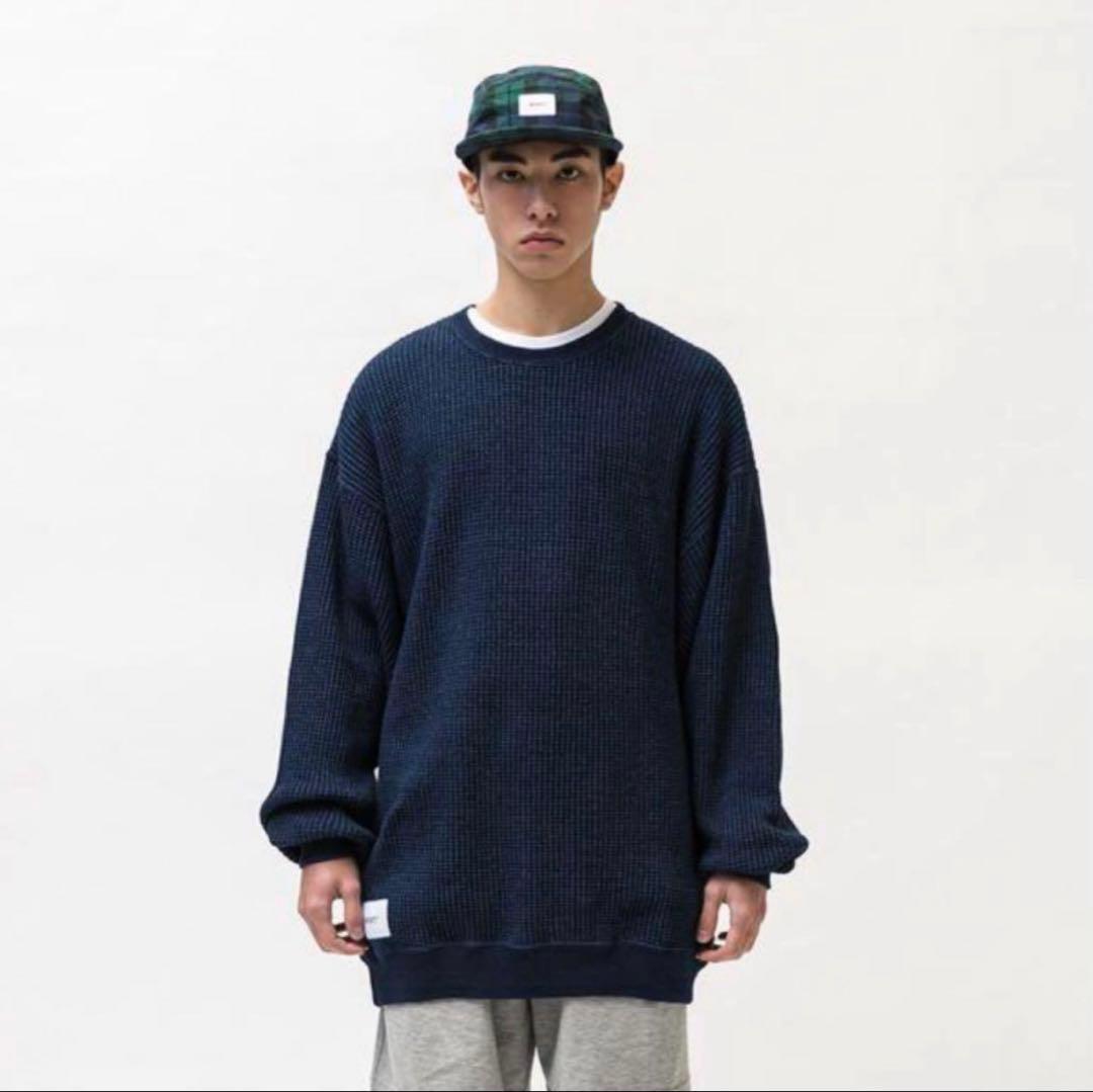 WTAPS ダブルタップス ワッフルインディゴニット221ATDT-CSM01 - メルカリ