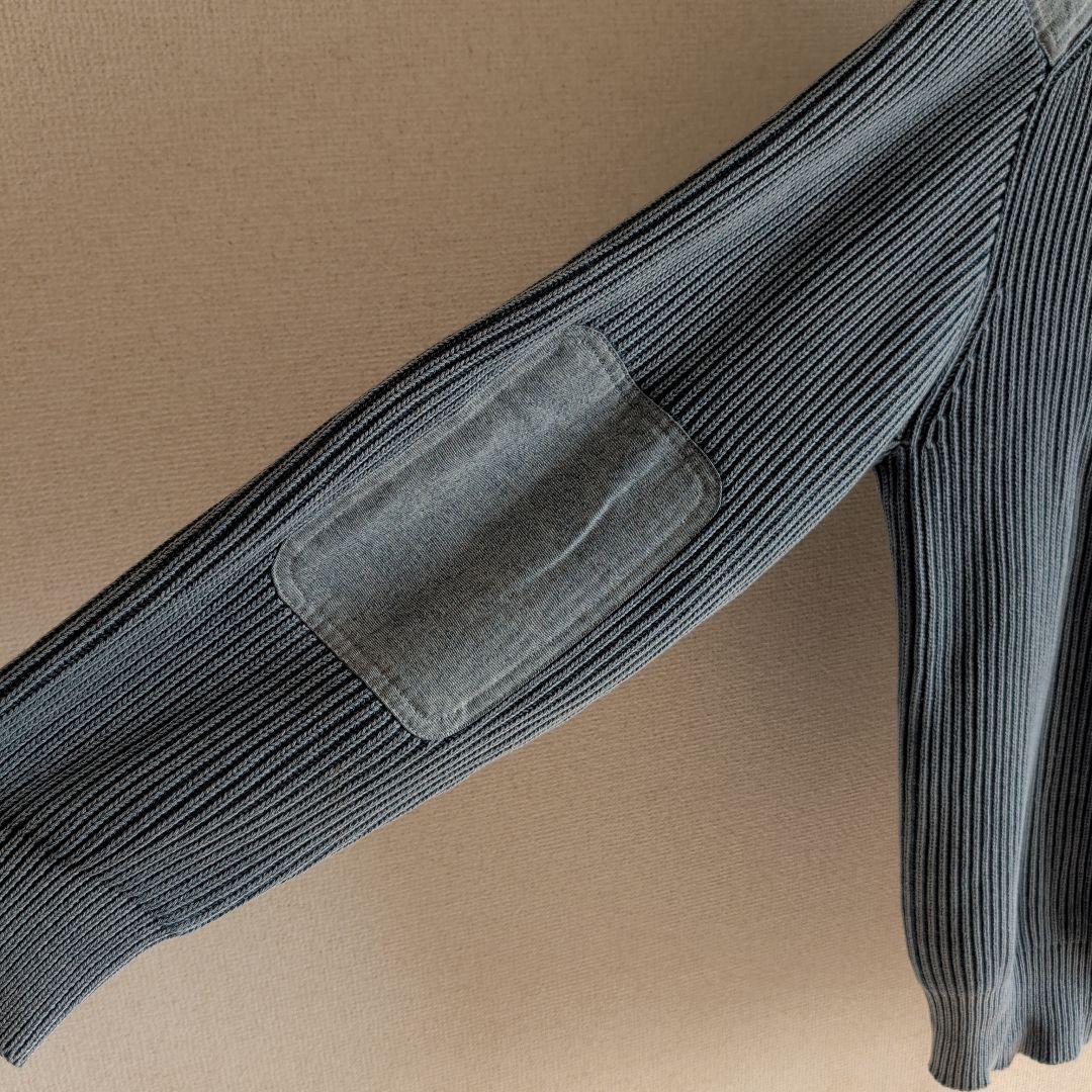 極美品 ナンバーナイン ミリタリーニット リブ編みセーター 厚手