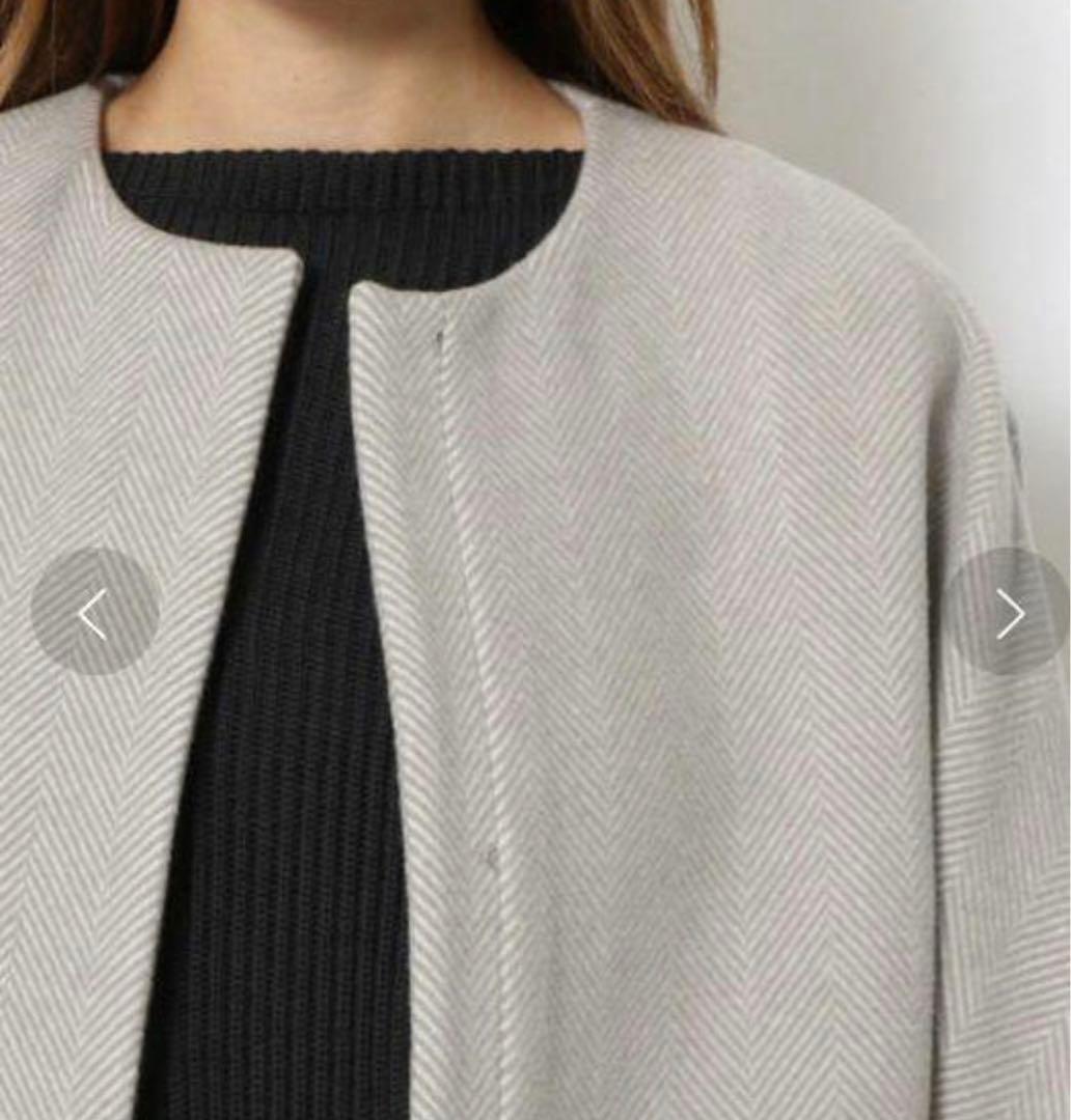 トゥモローランド Des Pres ウールパイルモッサコクーンノーカラー