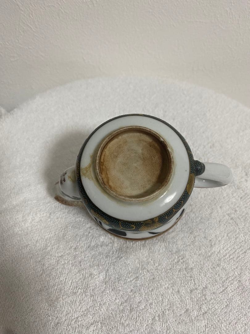 九谷焼 盛山作 錦襴手 急須 青粒金彩 骨董 古九谷 - メルカリ