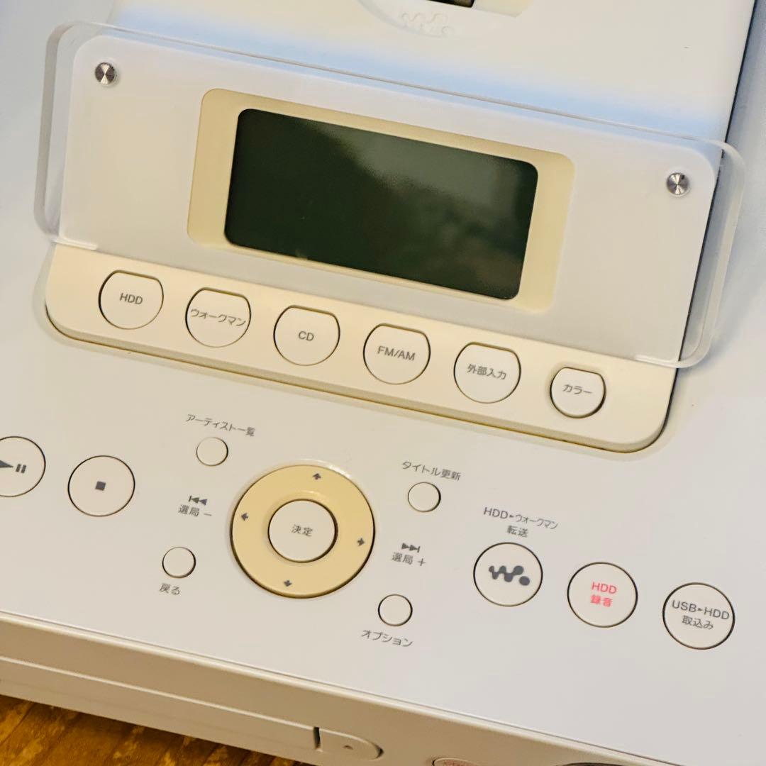 動作確認済】SONY HDDコンポ CMT-E300HD ホワイト リモコン付 - メルカリ