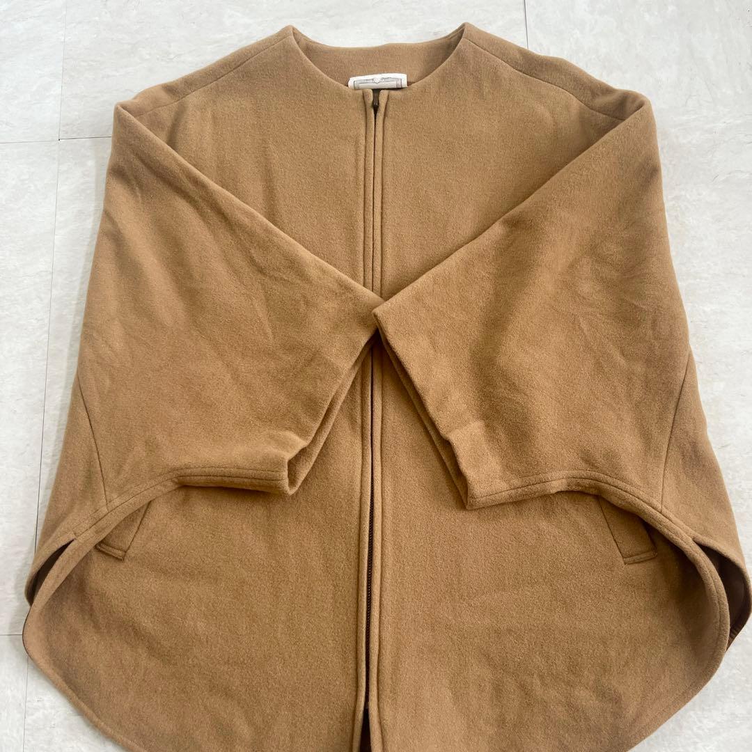BEARDSLEY ビアズリー ウールポンチョコート キャメル - メルカリ