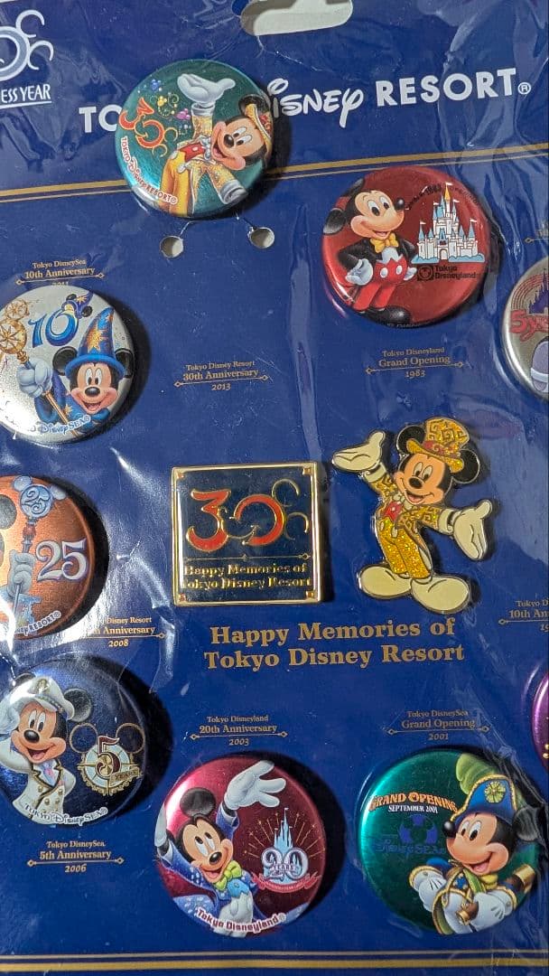 ディズニー 30周年 缶バッジ ピンバッジ セット ディズニーリゾート