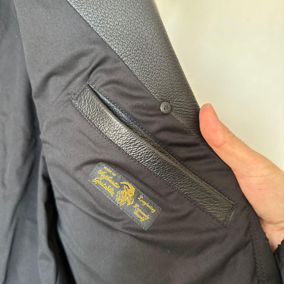 肉厚ゴートレザー製サンプルベスト／本水牛ボタン／REALSIMONS - メルカリ