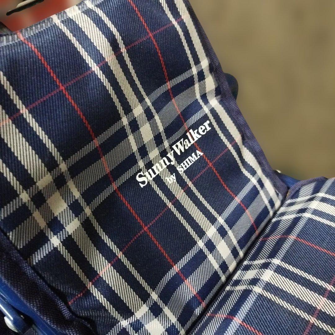 最終値下げ！ネイビー チェック柄 シルバーカー - メルカリ