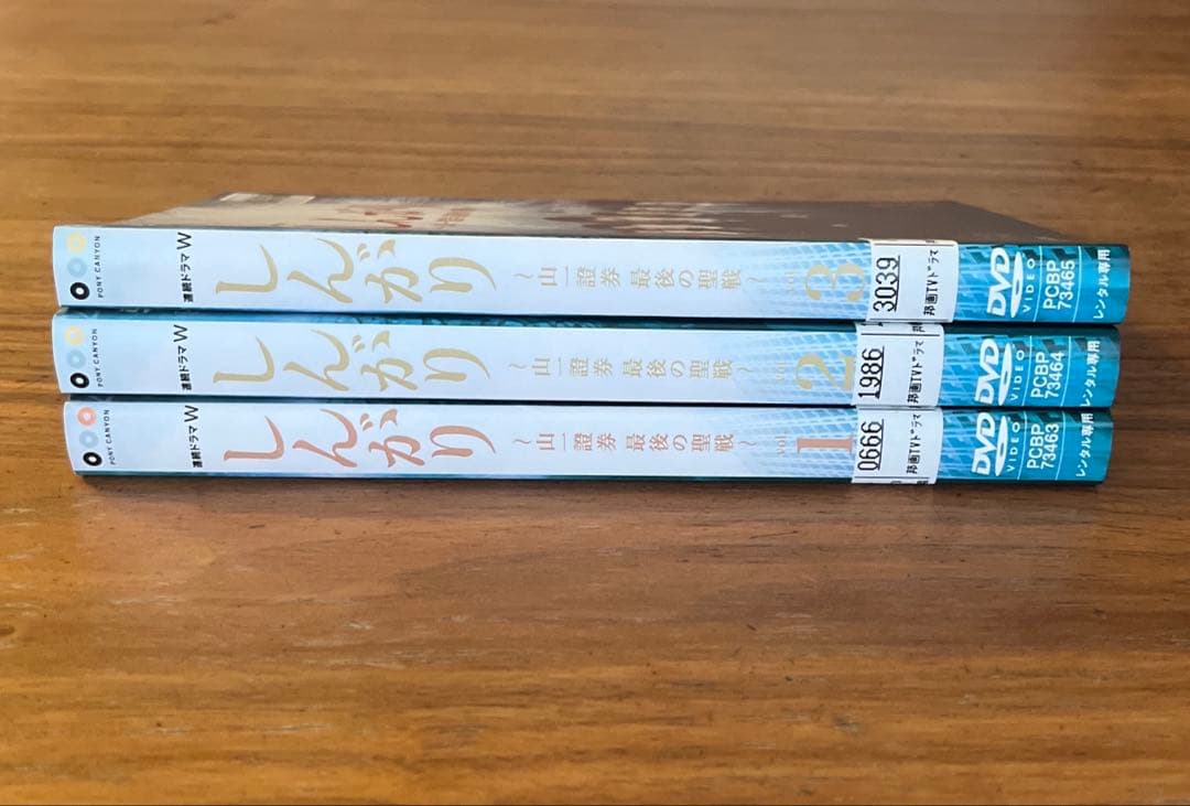 しんがり～山一證券 最後の聖戦～ DVD 全3巻 全巻セット 連続ドラマW