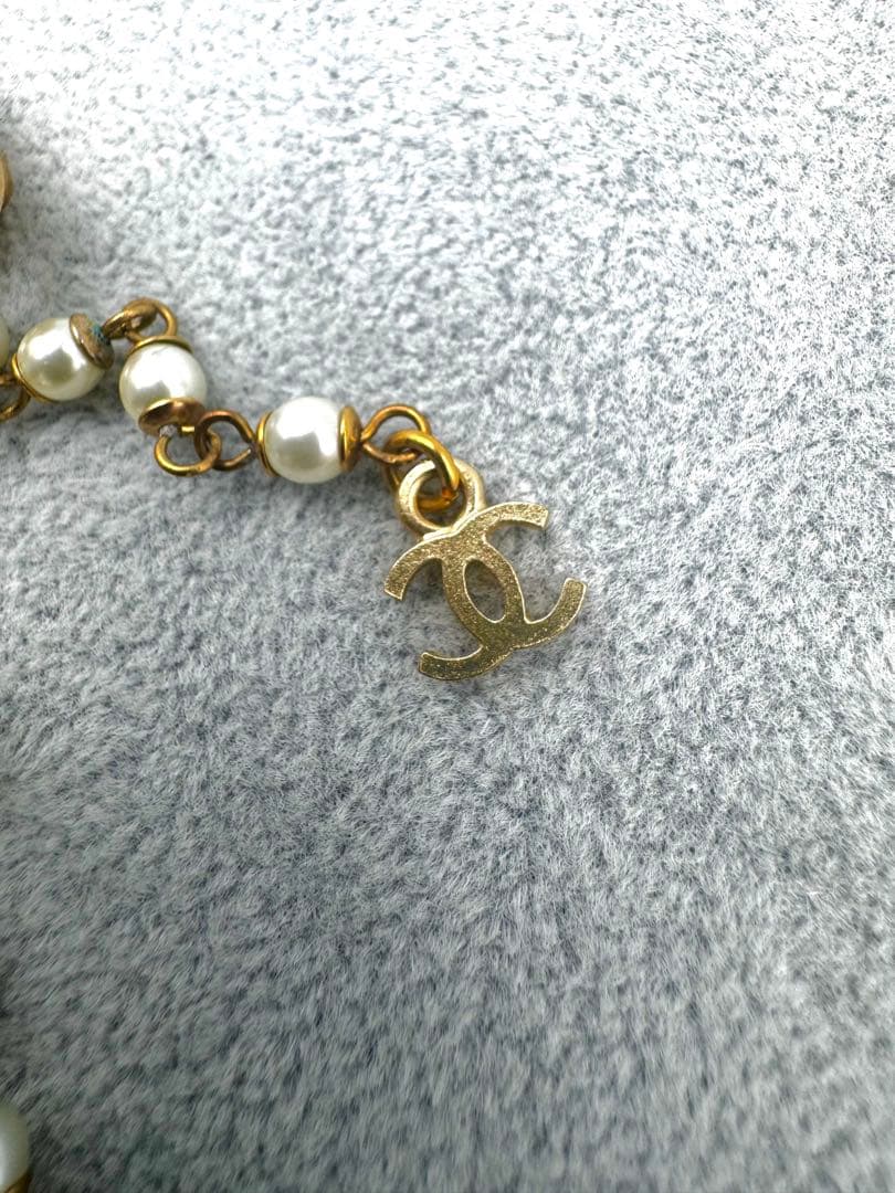 CHANEL シャネル チェーンブローチ ココマーク パール 01/P/GLD