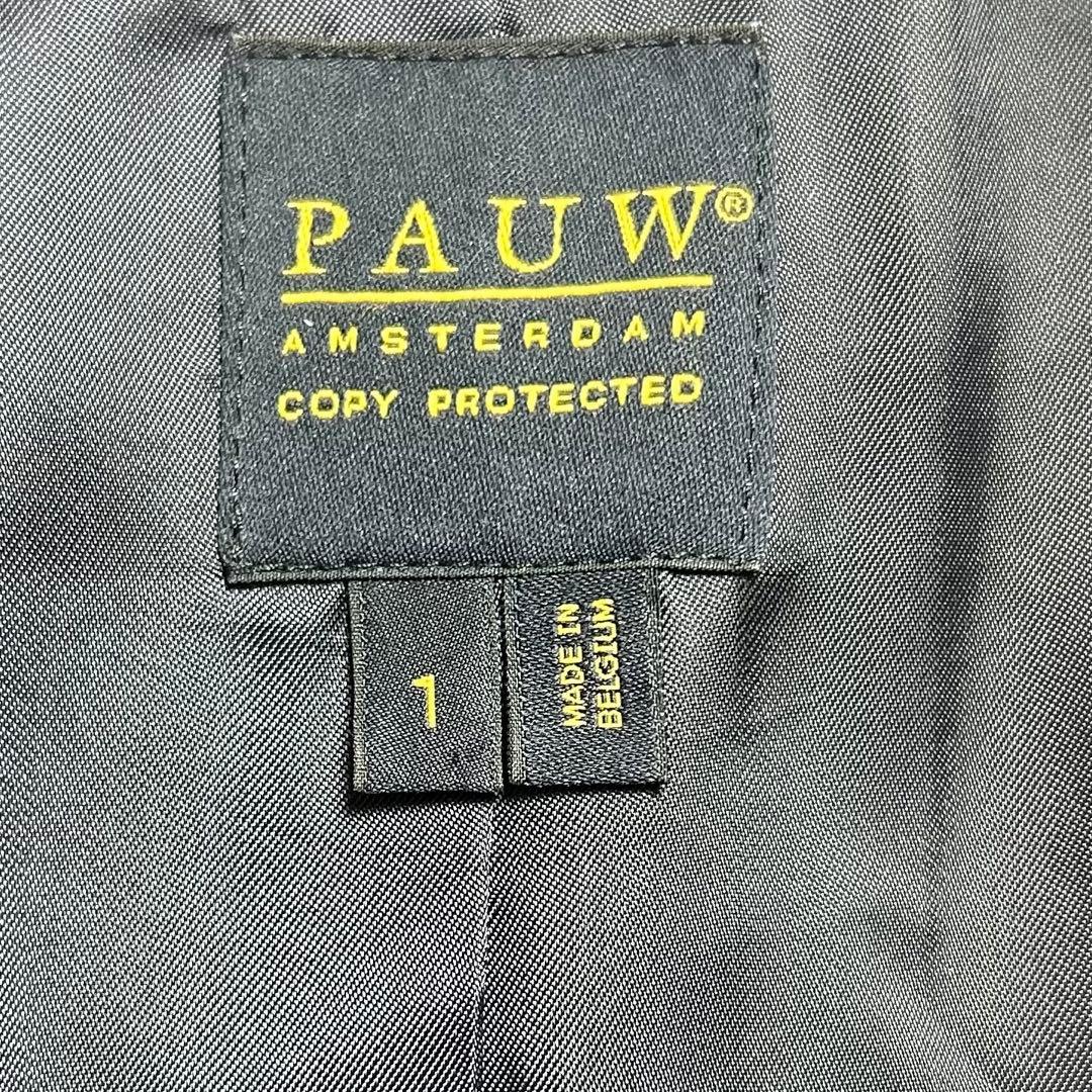 ドゥーズィエムクラス PAUW ウール ナポレオンコート ネイビー 金