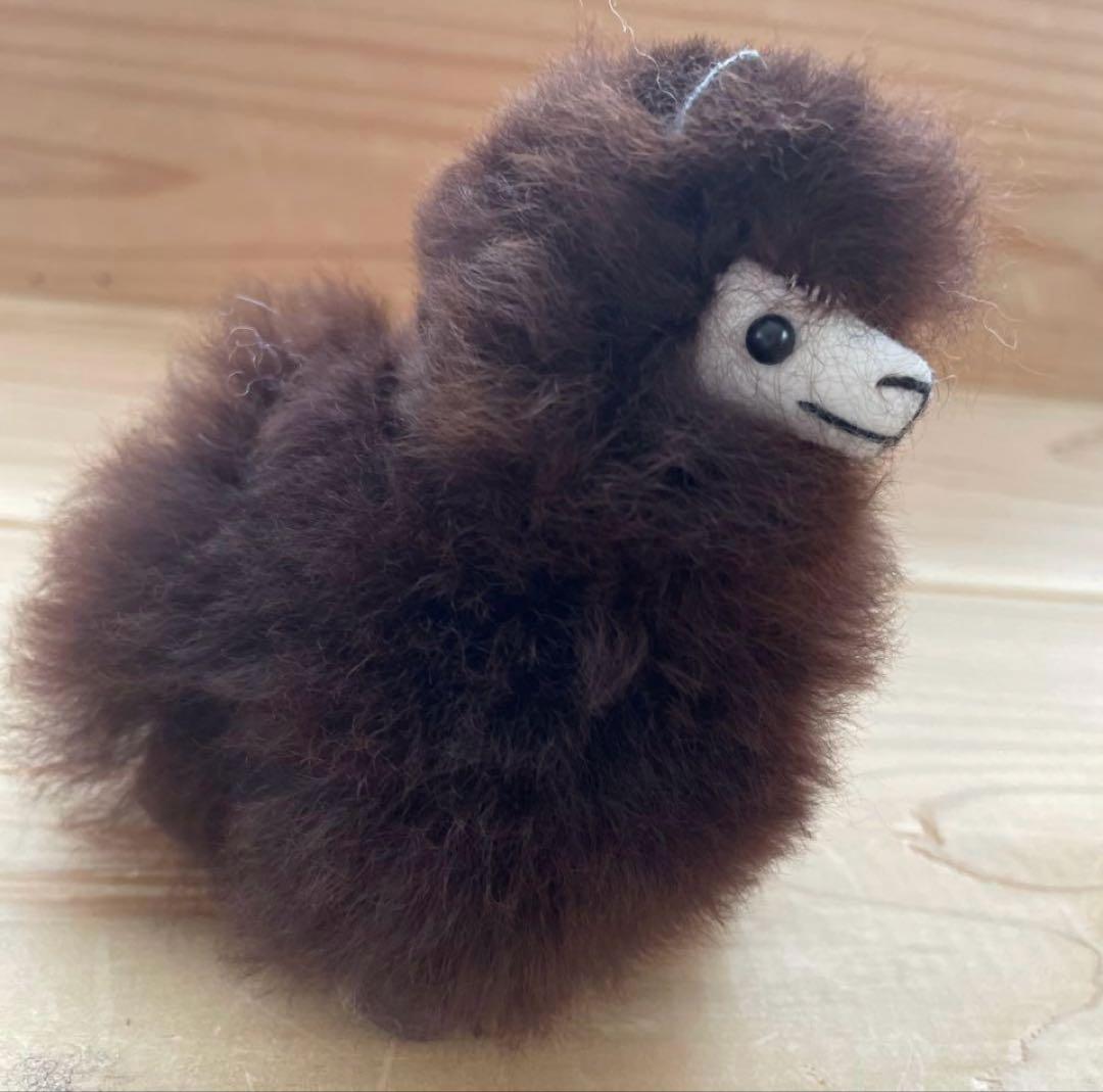 3点アルパカチャーム バッグ用 キーホルダー 天然ベビーアルパカの毛皮