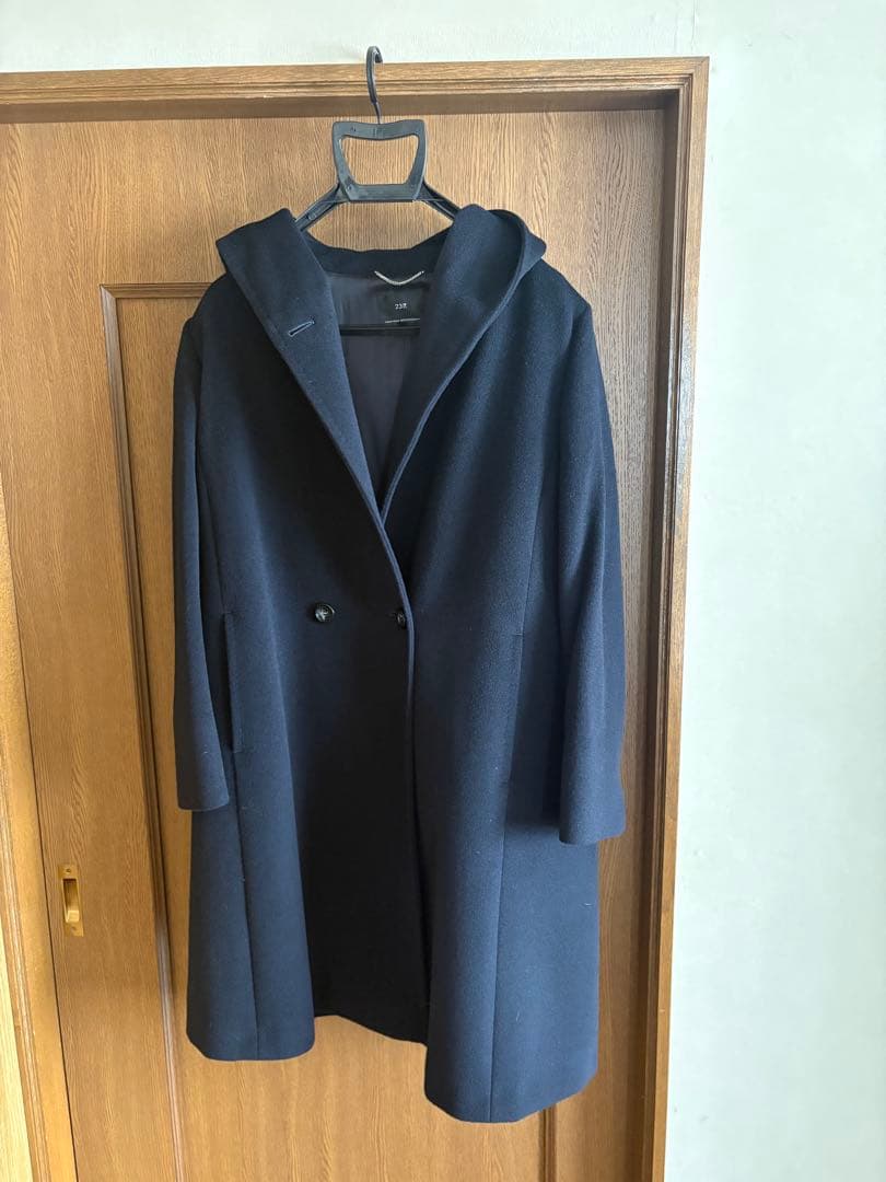 m*p様 極美品！　23区 アンゴラ　ビーバーフーデッドコート　即購入可 □美品 23区 ウールアンゴラビーバー フーデッドコート 小さいサイズ