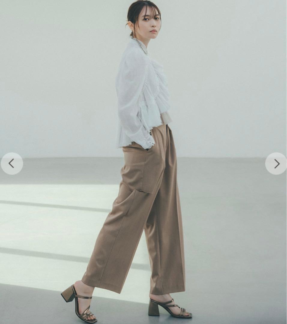 COCO DEAL ココディール コットンギャザーペプラムボレロブラウス