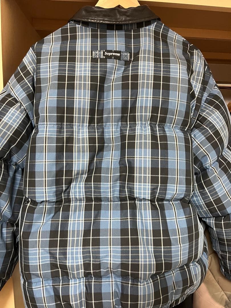 Supreme Leather Collar Puffy Jacket XL - メルカリ