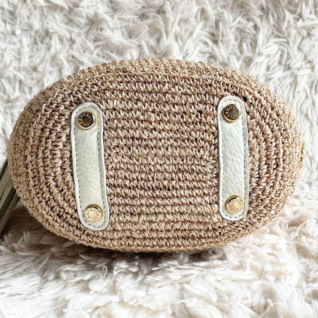 未使用級 ヴィオラドーロ 2WAYワンショルダーバッグ かごバッグ