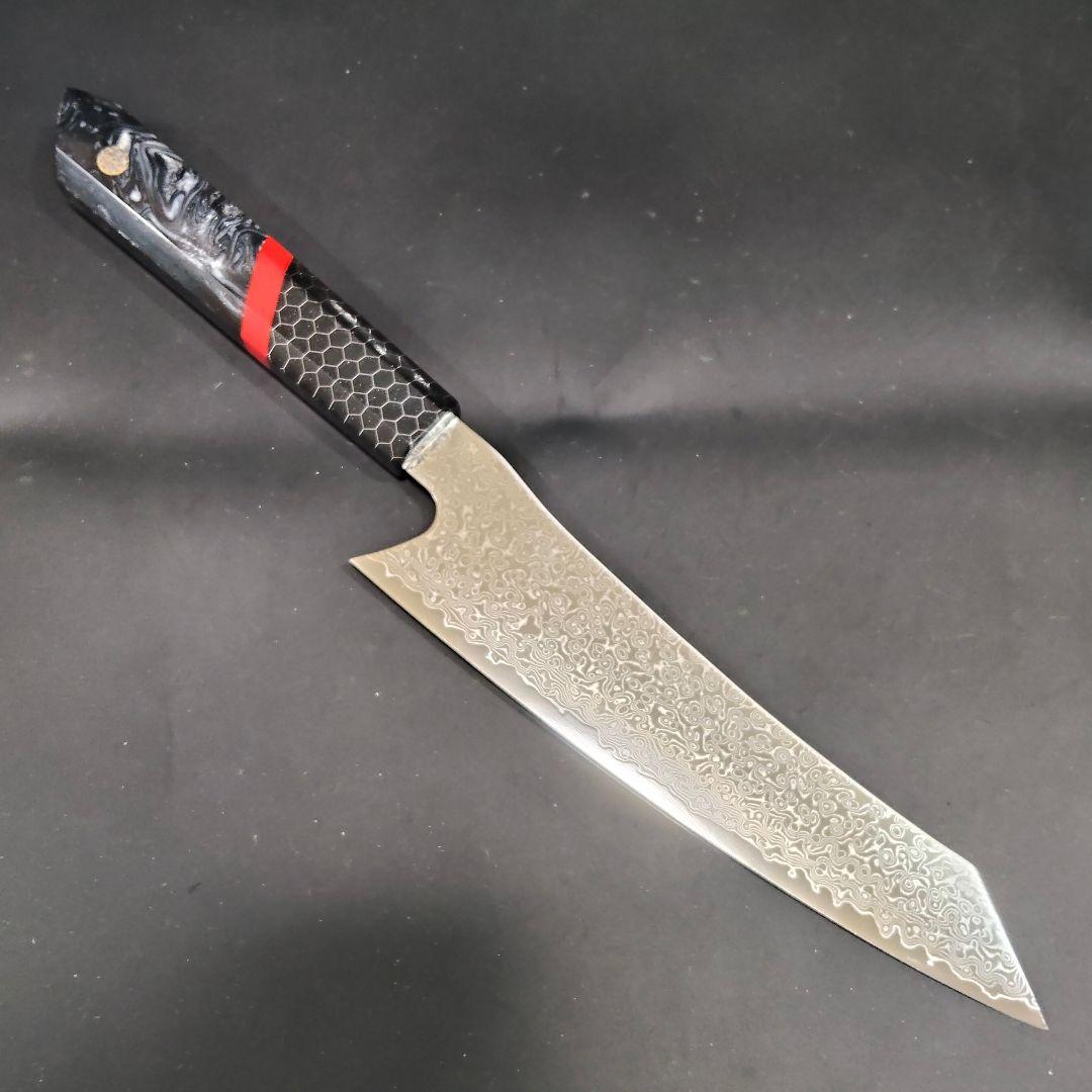 魚捌き 鬼反り 剣型 切付型 牛刀 V金10号 67層ダマスカス 包丁 八角柄