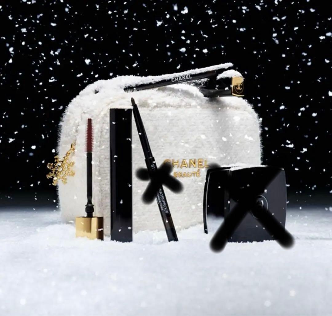 【CHANEL】シャネル ビューティコレクションセット クリスマスコフレ2024 シャネル2024年クリスマスコフレ「雪の結晶チャーム」ポーチ付きメイク