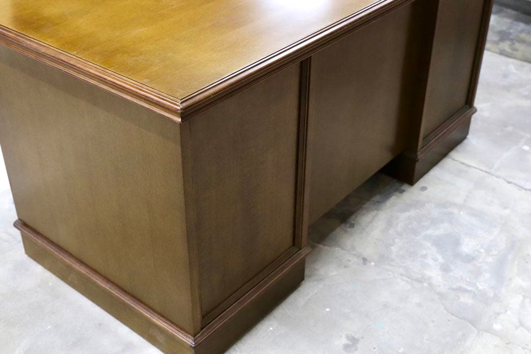 GMIK451○karimoku / カリモク コロニアル 両袖机 書斎机 学習