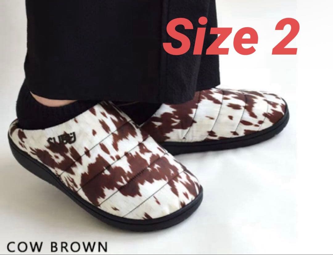 SUBU スブ COW BROWN カウ ブラウン 牛柄 サイズ2 新品未使用 - メルカリ