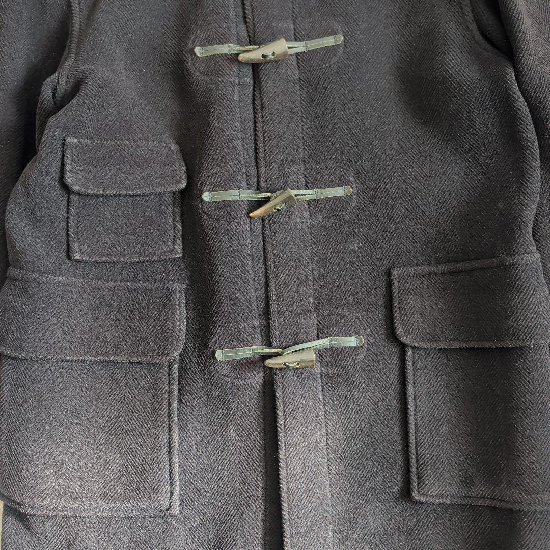 90s グローバーオール キングストン ダッフルコート ヘリンボーン 黒 L