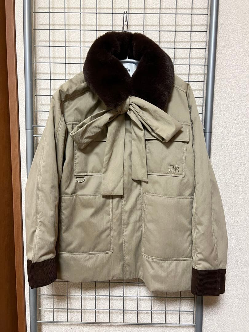 FURFUR パデットボウタイワークブルゾン BEG-F 美品 たのメル便発送