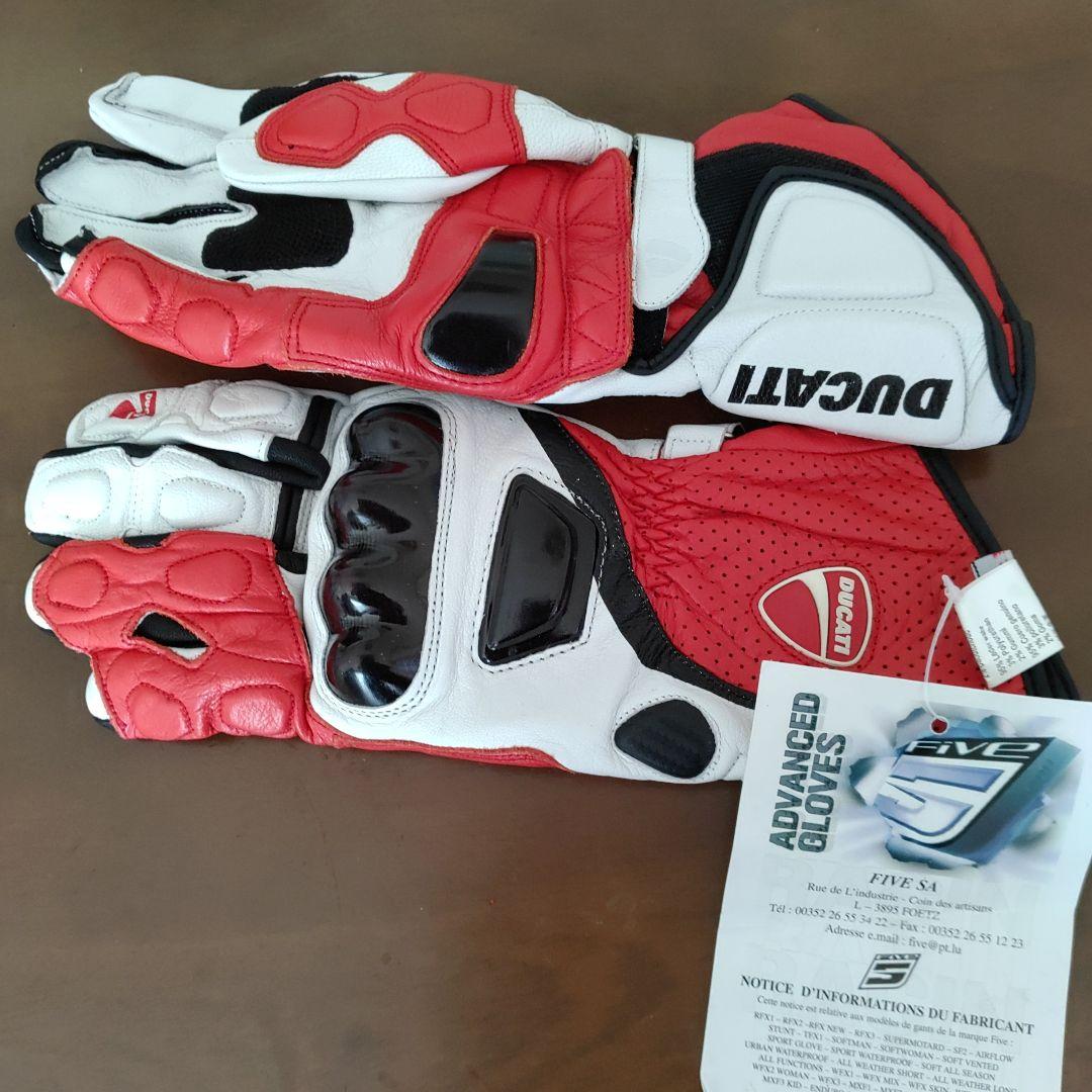 DUCATI バイクグローブ 赤白黒Lsize - メルカリ