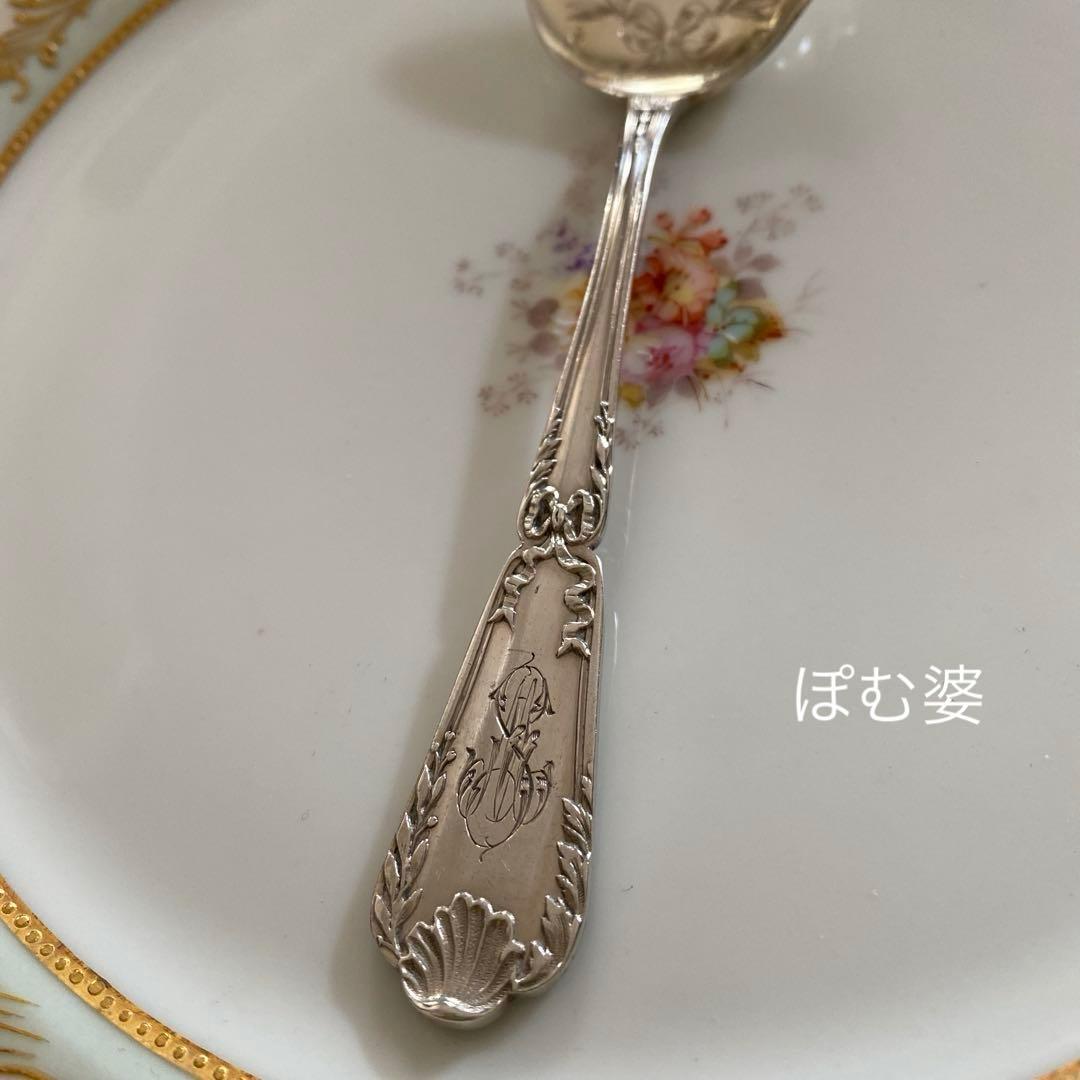 フランス／ピュイフォルカ】純銀／アイスクリームスプーン1本