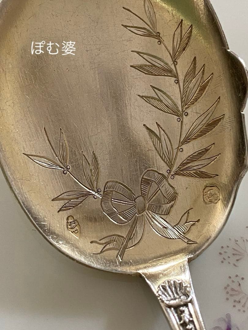 フランス／ピュイフォルカ】純銀／アイスクリームスプーン1本