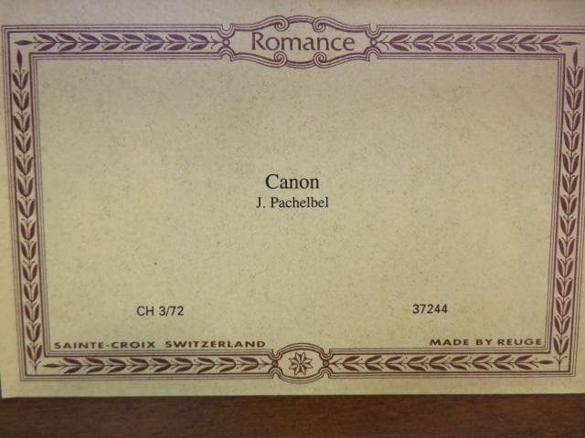 6ee1355 リュージュ社のオルゴール 曲カノン スイス製 アンティーク