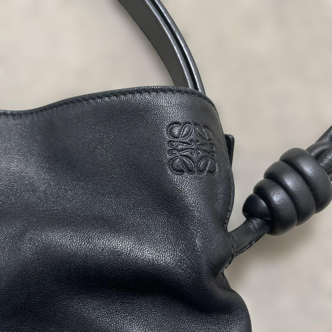 LOEWE フラメンコノットレザーショルダーバッグブラック スモール