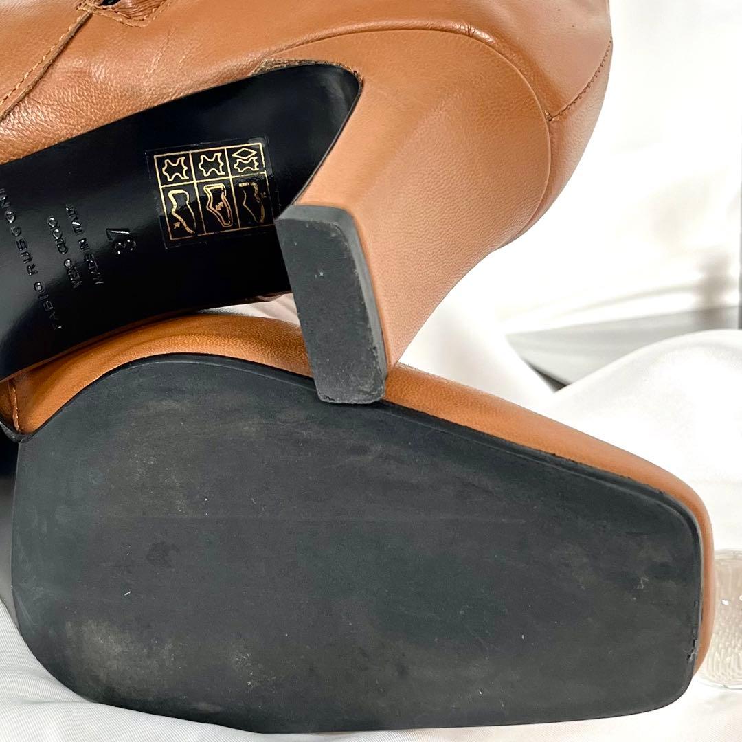 美品】ファビオルスコーニ × アナイ 別注 レザー スクエア ショート