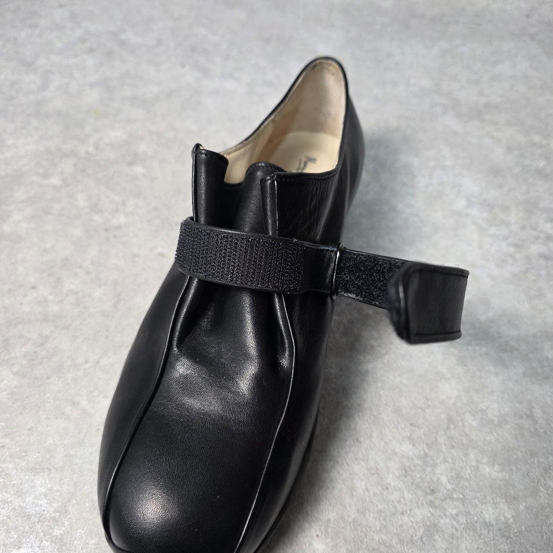 マーガレットハウエル レザー ローファー ベルト ブラック 24.5cm